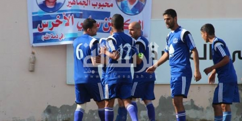 فرحة لاعبي شباب رفح بالفوز